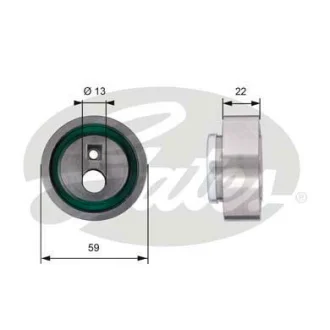 Ролик ГРМ Citroen Berlingo/Peugeot Partner 1.4I (натяжний) (59х22) Gates T41129