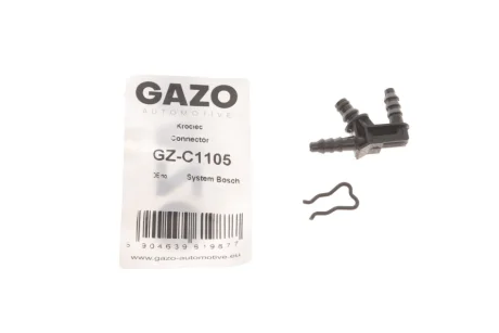 Штуцер шланга зливу Т-подібний (пласт.) (Bosch) (із захистом) GAZO GZ-C1105