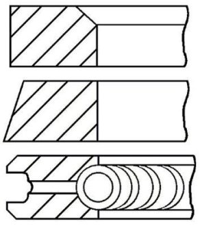 Кільця поршневі,комплект GOETZE 0844080000