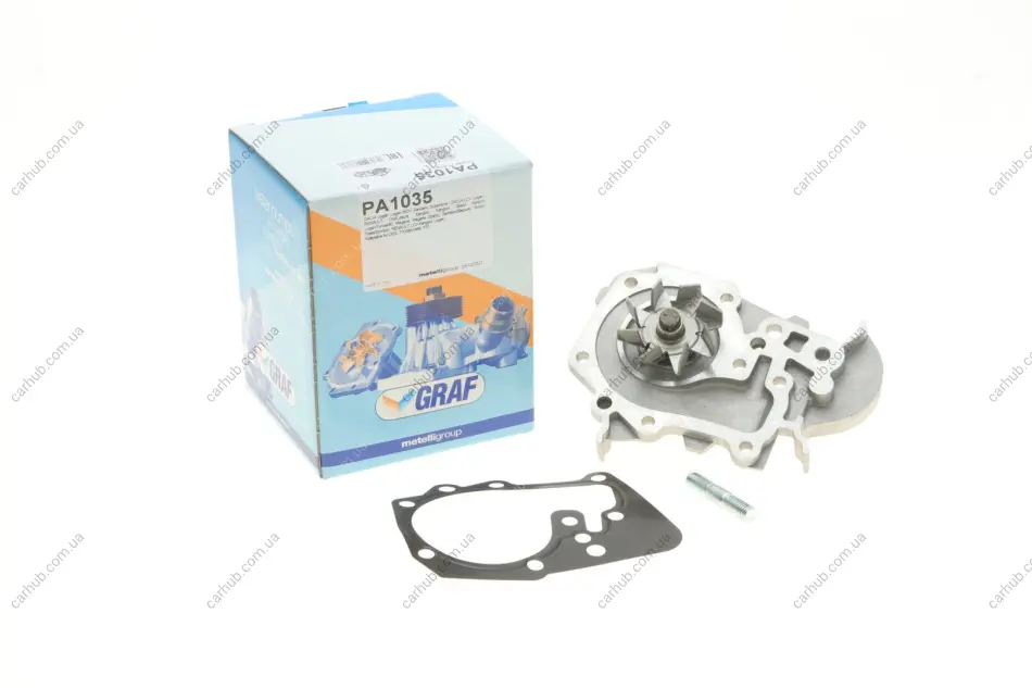 Помпа води Renault Kangoo/Megane/Logan/Scenic/Dacia Sandero 1.4/1.6 97- (20z)(B/B)(8лоп) GRAF PA1035 (фото 1)