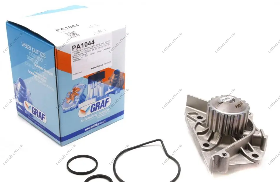 Помпа води Citroen C4/C5/C8/Jumpy/Fiat Scudo/Peugeot 206/307/406 1.8/2.0/2.2 99- (20z) (R/B) (6 лоп) GRAF PA1044 (фото 1)
