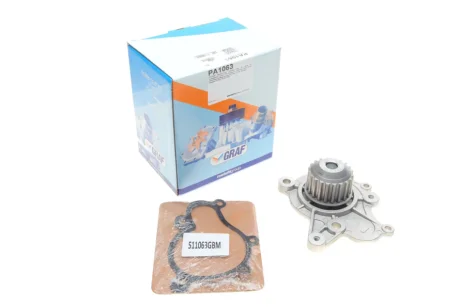 Помпа води Hyundai Tucson/Santa Fe/i30/Elantra/Kia Sportage/Cee\'d 2.0-2.2CRDi 05- (20z) (R/B)(6 лоп) GRAF PA1063