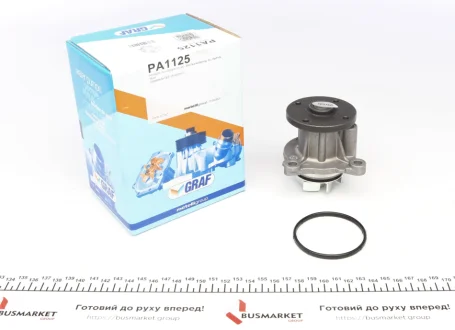 Помпа води Hyundai i10/i20 1.2 08-/Kia Rio 1.2/1.25 11-/Picanto 1.2 11- (R/B) (6 лоп) GRAF PA1125