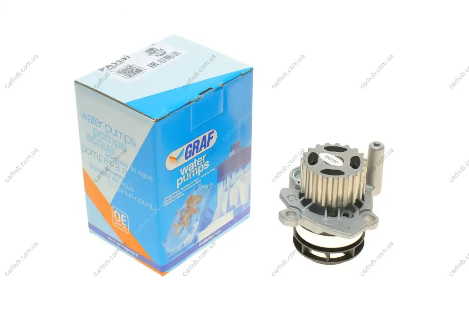 Помпа води Audi/Seat/Skoda/VW Crafter/Caddy/T5/Passat/Golf 1.6TDI/2.0TDI/BiTDI 06- (19z)(R/B)(8лоп) GRAF PA1137 (фото 1)
