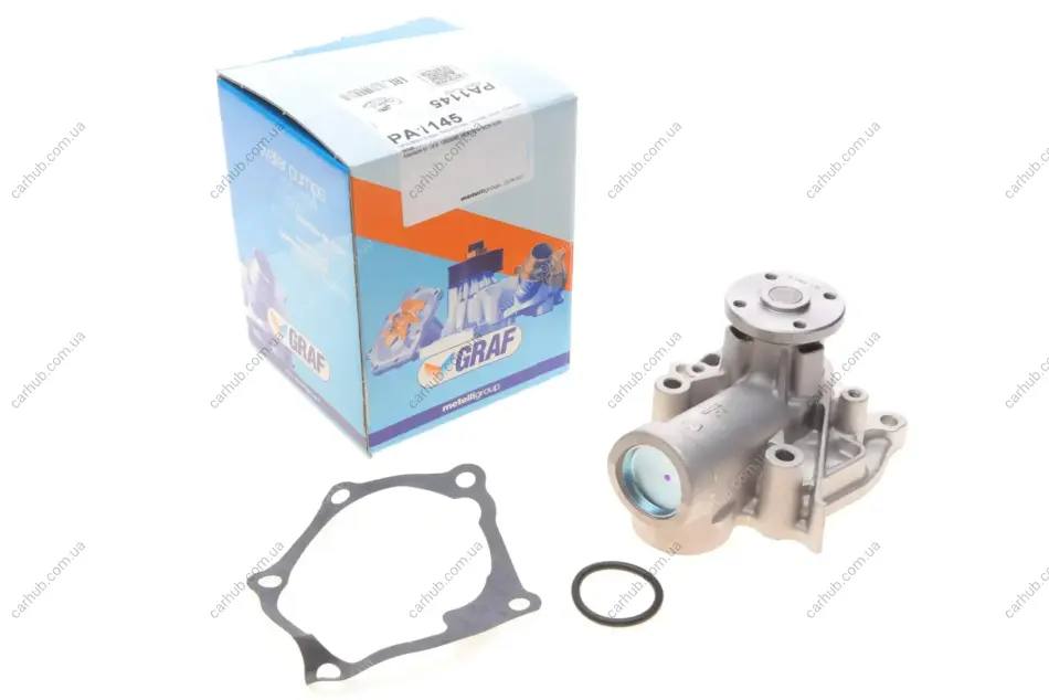 Помпа води Mitsubishi Lancer VII/Outlander I 2.4/2.4 4WD 03-07/Galant VII 2.4 03- (8 лоп) GRAF PA1145 (фото 1)