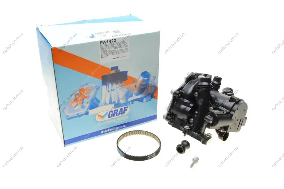 Помпа води Audi/Seat/Skoda/VW 1.8-2.0TSI/TFSI 12- (29z) (B/B) (5л) (з корпусом і термостатом) GRAF PA1422 (фото 1)