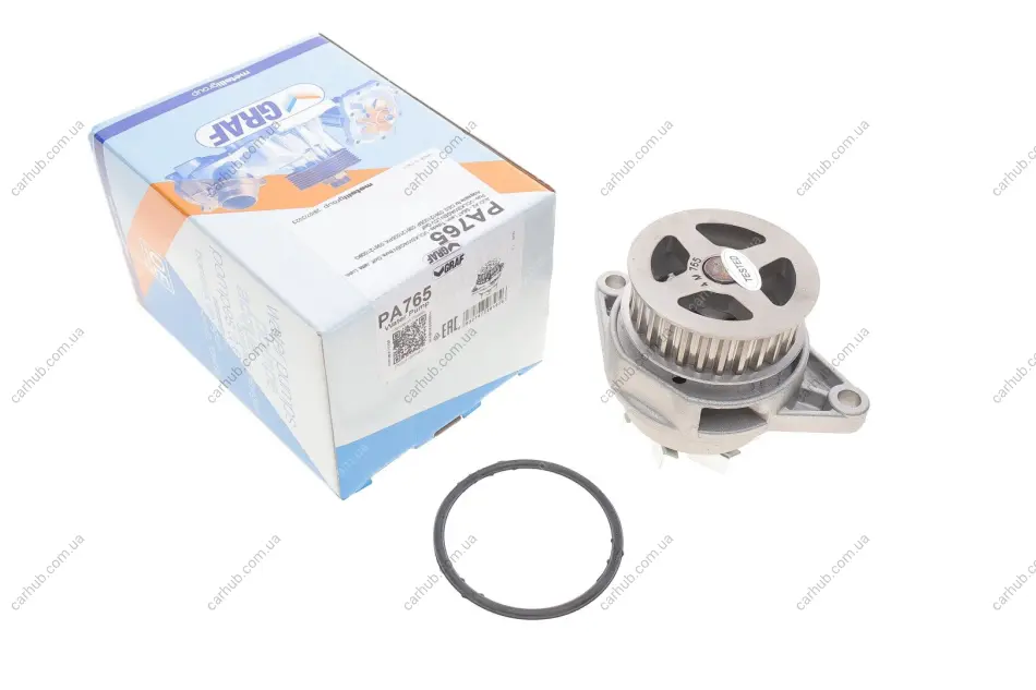 Помпа води Audi A2/Seat Leon/Toledo/VW Golf/Jetta/Polo/Bora 1.6 16V/1.6FSI 98-05 (27z) (B/B) (7 лоп) GRAF PA765 (фото 1)