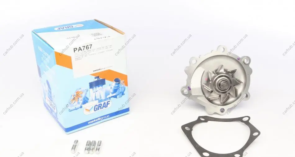 Помпа води Toyota Land Cruiser 2.4TD 90-93/Land Cruiser Prado 3.0D 02- (R/B) (8 лоп) GRAF PA767 (фото 1)