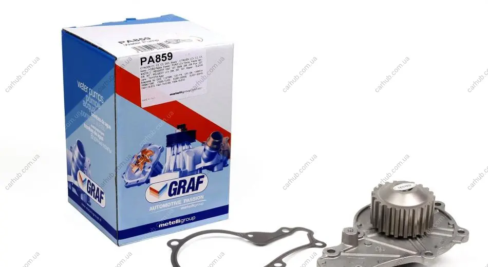 Помпа води Citroen C1/C2/C3/Nemo/Ford Fiesta/Peugeot 206/307 1.4HDI/TDCI 02- (21z) (B/B) (20 лоп.) GRAF PA859 (фото 1)