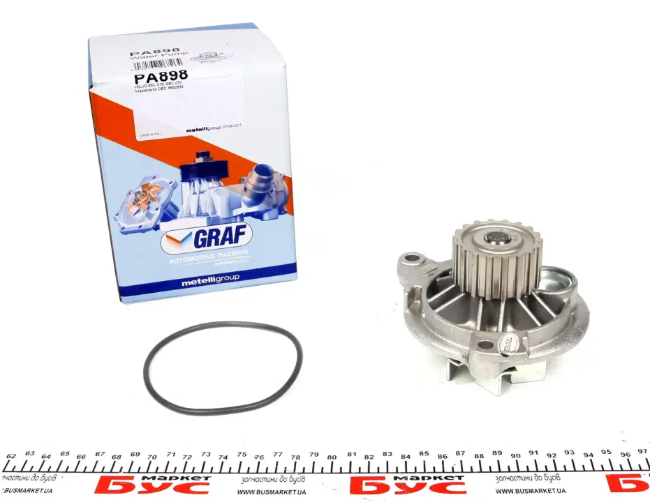 Помпа води Volvo S70/V70/S80/850 2.5TDI 103Kw 95-07 (18z) (R/B) (6 лоп) GRAF PA898 (фото 1)