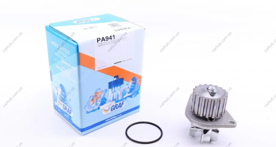 Помпа води Citroen C2/C3/C4/Peugeot 206/307 1.4 16V 03- (18z) (B/B) (6 лоп.) GRAF PA941 (фото 1)