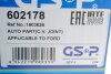 ШРКШ (внутрішній) Ford Mondeo 2.0 TDCi 10-15 (R) (28x26x474) GSP 602178 (фото 2)