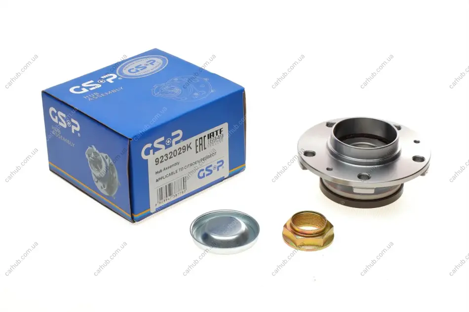 Підшипник маточини (задньої) Peugeot 407 04-11/508 10-18/607 00-11 (+ABS)(к-кт) GSP 9232029K (фото 1)