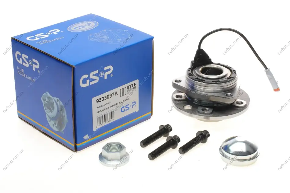 Підшипник маточини (передньої) Opel Astra H/Zafira B 05-14 (+ABS) GSP 9333097K (фото 1)