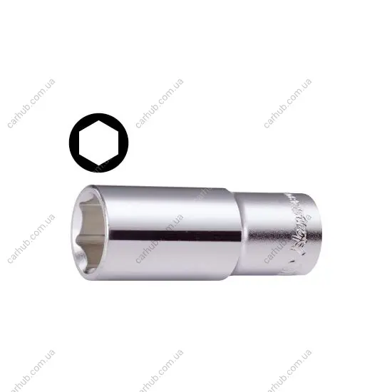 Насадка 1/4" (6,3 мм) 6-кутна, 1 шт, розмір насадок 6/12-кутних (мм): 12 мм, довжина 50мм HANS 2300M/12 (фото 1)