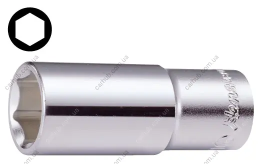 Насадка 3/8" (10 мм) 6-кутна, 1 шт, розмір насадок 6/12-кутних (мм): 13 мм, довжина 63мм HANS 3300M/13 (фото 1)