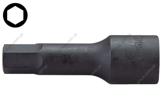 Насадка 1/2" (12,5 мм) (насадки біти HEX), HEX, розмір HEX: 11 мм, обробка: чорна,, довжина: 75 мм HANS 4016-3MB/11 (фото 1)