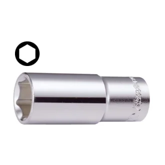 Насадка 1/2" (12,5 мм), 6-кутна, розмір насадок 6/12-кутних (мм): 22 мм, довжина: 76 мм HANS 4300M/22