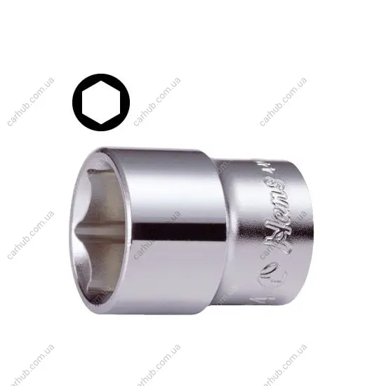 Насадка 1/2" (12,5 мм), 6-кутна, розмір насадок 6/12-кутних (мм): 18 мм, довжина: 37 мм HANS 4400M/18 (фото 1)