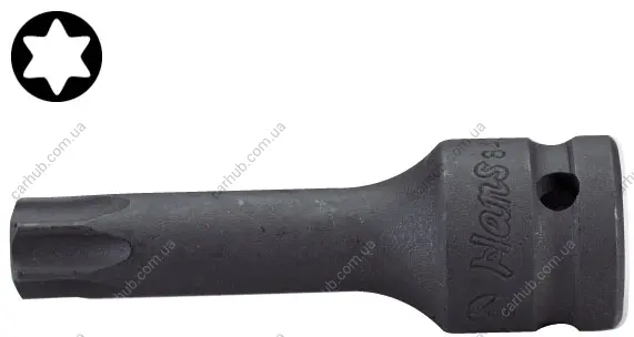 Насадка удар 1/2" (12,5 мм), розмір ключа для гнізда E-TORX: T80, ударні біти TORX, довжина: 60 мм HANS 84014-2T80 (фото 1)