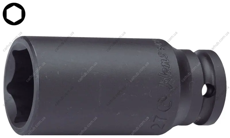 Насадка удар 1" (25 мм), 6-кутна, для коліс / (EN) for pins, розмір насадок 6/12-кутних (мм): 32 мм, довжина: 90 мм HANS 88300M/32 (фото 1)