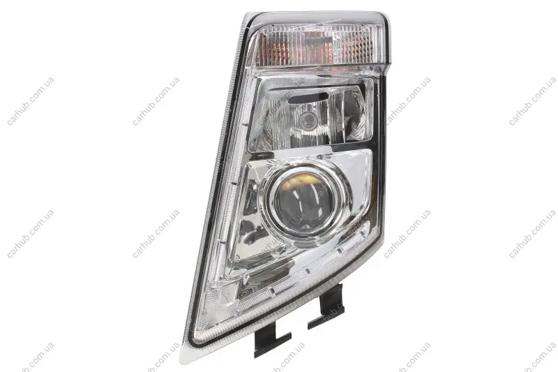 Фара лів (H7/H7/LED/PY21W, ручн, без мотора, колір відбивача: хром, колір повороту: прозор) VOLVO FH, FH II, FH16, FM 09.05- HELLA 1EL010 478-091 (фото 1)
