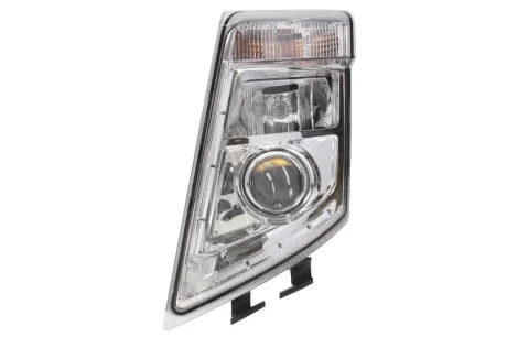 Фара лів (H7/H7/LED/PY21W, ручн, без мотора, колір відбивача: хром, колір повороту: прозор) VOLVO FH, FH II, FH16, FM 09.05- HELLA 1EL010 478-091