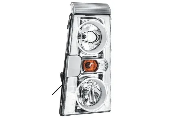 Фара лів (H1/H7/PY21W/W5W, електричн, без мотора, 24В, функції світла: поворотник, ближнє світло, габаритне світло, дальнє світло, колір відбивача: хром, колір повороту: прозор) RVI MAGNUM 05.00- HELLA 1ER246 046-511 (фото 1)