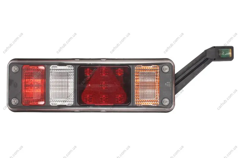 Ліхтар задній прав EASYCONN I (LED, 24В, з індикатором, світло протитуманних фар, світло заднього ходу, із стоп-сигналом, паркувальні вогні, аварійний трикутник, із лампою із подовжувачем, конектор: 7 HELLA 2VP340 961-127 (фото 1)