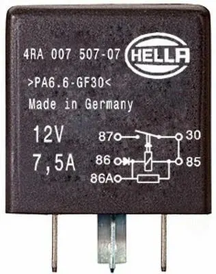Реле паливного насосу AUDI 100 C4, 80 B4, A6 C4, A6 C5, COUPE B3 FORD GALAXY I SEAT ALHAMBRA, CORDOBA, CORDOBA VARIO, IBIZA II, INCA, TOLEDO I VW CADDY II, CORRADO, DERBY 1.0-4.2 08.81-03.10 HELLA 4RA007 507-071 (фото 1)