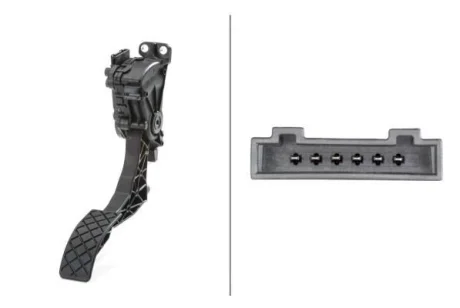 Педаль газу AUDI A1, A3, TT SEAT AROSA, CORDOBA, IBIZA III, IBIZA IV, IBIZA IV SC, IBIZA IV ST, LEON, TOLEDO II, TOLEDO IV SKODA FABIA I, FABIA I PRAKTIK, FABIA II, FABIA III 1.0-3.2 10.94- HELLA 6PV008 496-701
