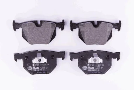 Колодки гальмівні дискові; задня вісь HELLA 8DB355009331