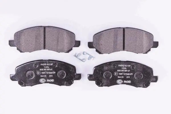 Гальмівні колодки пер. Lancer VIII/Outlander II/Peugeot 4008 08- HELLA 8DB355009-671 (фото 1)