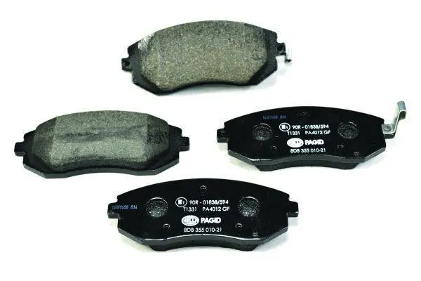 Гальмівні колодки пер. Subaru Impreza 02-/Forester 02- (akebono) HELLA 8DB355010-211 (фото 1)