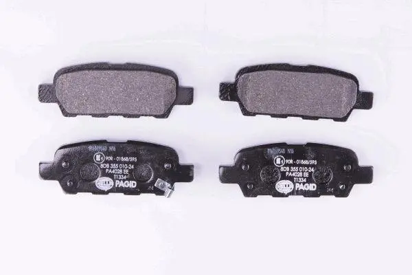 Гальмівні колодки зад. Qashqai/X-Trail 07- (38x105,5x14,3) HELLA 8DB355010-241 (фото 1)