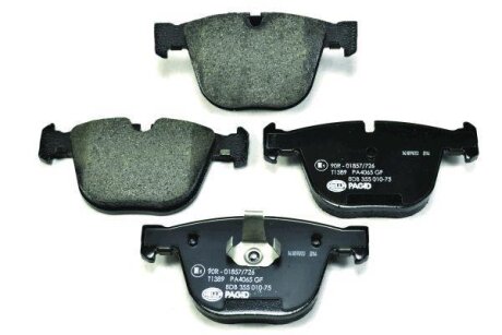 Фото колодки гальмівні дискові комплект задні HELLA 8DB355010751 Колодки гальмівні дискові комплект задні HELLA 8DB355010751