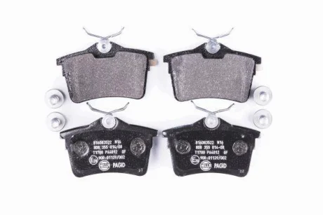 Колодки гальмівні дискові; задня вісь HELLA 8DB355014081