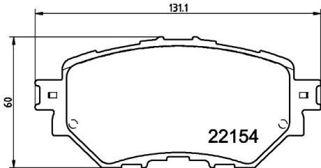 Фото колодки гальмівні HELLA 8DB355032091 Колодки гальмівні HELLA 8DB355032091