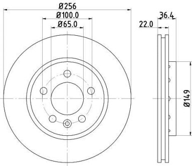 Фото диск гальмівний HELLA 8DD355127451 Диск гальмівний HELLA 8DD355127451