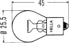 Лампа розжарювання PY21W 24V 21W BAU 15s Amber HELLA 8GA006841241 (фото 2)