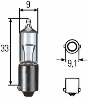 Автолампа H10W BA9S 12V 10W HELLA 8GH002473-191