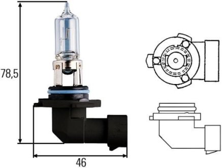 Автолампа HB3 12V 60W P20D HB3 HELLA 8GH005635-121