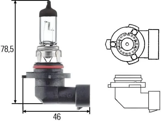Лампа розжарювання STANDARD HB4 12V 51 (55W) P 22d HELLA 8GH005636121 (фото 1)