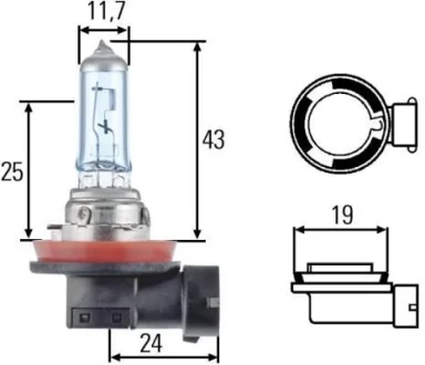 Автолампа H8 12V 35W PGJ19-1 HELLA 8GH008356-121
