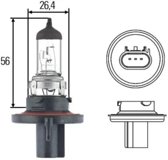 Автолампа H13 12V 60/55W HELLA 8GJ008837-121
