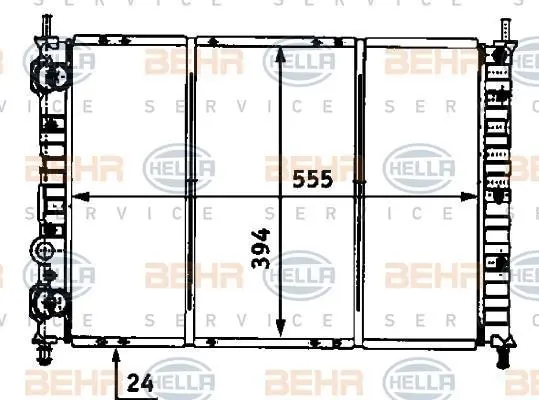 Радіатор системи охолодження HELLA 8MK376718211 (фото 1)