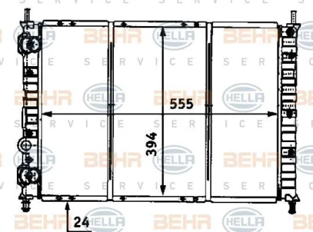 Радіатор системи охолодження HELLA 8MK376718211