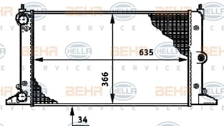 Радіатор системи охолодження HELLA 8MK376720511