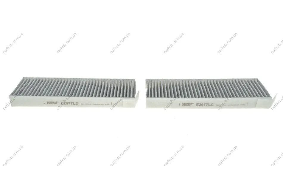 Фільтр салону Citroen Berlingo/Peugeot Partner 08- (к-кт 2шт.) (вугільний) HENGST FILTER E2977LC-2 (фото 1)