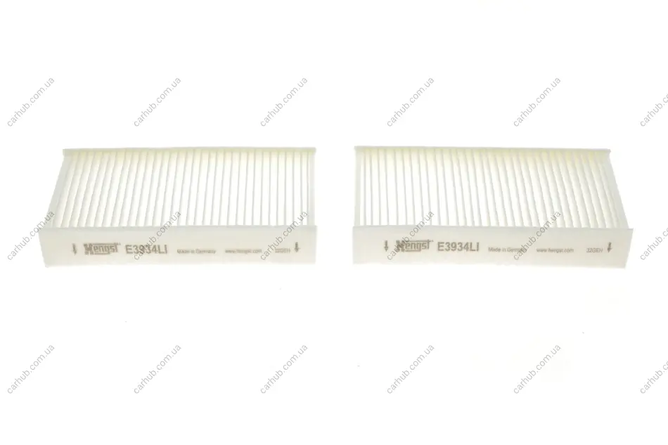 Фільтр салону BMW X3 (F25)/X4 (F26) 2.0/3.0D 10-18 (к-кт 2шт.) B47/N20/N47/N52/N55/N57 HENGST FILTER E3934LI-2 (фото 1)